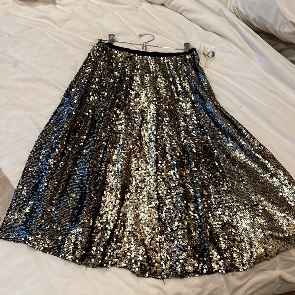 Maeve Anthropologie midi sequin skirt NWT